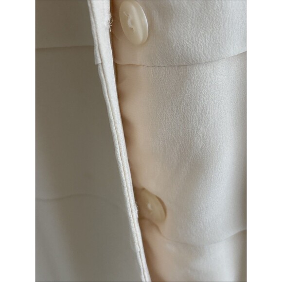 EUC VTG Marina Rinaldi 100% Silk Button Shirt Womens Ivory Size 29 XL Sz 20 - Picture 6 of 11